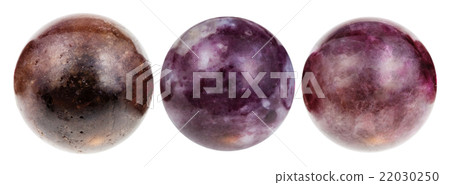 three balls from Tourmaline gemstone isolated three balls from Tourmaline gemstone isolated 22030250