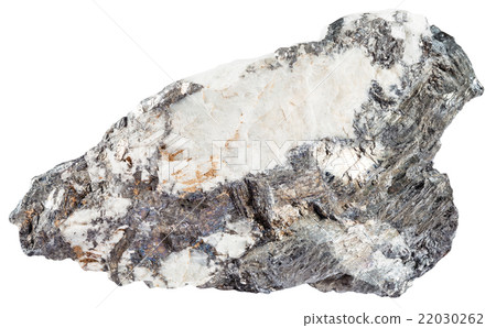 gray bismuthinite mineral and iridescent bismuth 22030262