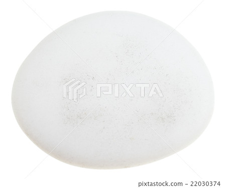 pebble of cacholong (white opal) gemstone isolated pebble of cacholong (white opal) gemstone isolated 22030374