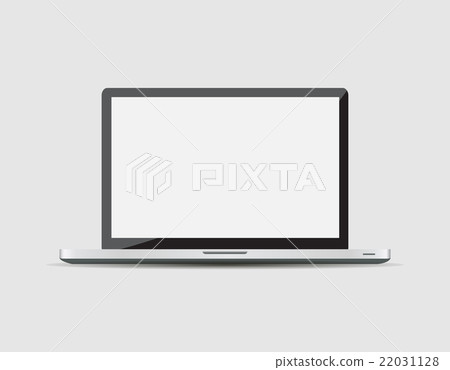 Modern glossy laptop isolated on white vector Modern glossy laptop isolated on white vector 22031128