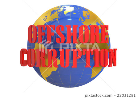 Offshore Corruption concept, 3D rendering 22031281