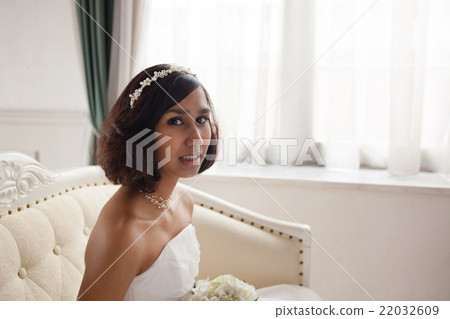 Wedding dress young lady 22032609