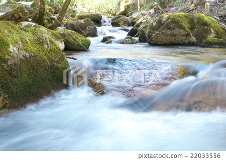 A mountain stream in the source area of the Kiso River 22033556
