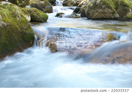 A mountain stream in the source area of the Kiso River A mountain stream in the source area of the Kiso River 22033557