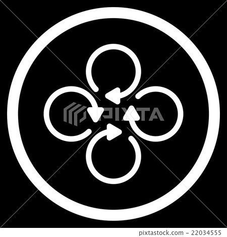 Rotation Flat Icon - Stock Illustration [22034555] - PIXTA