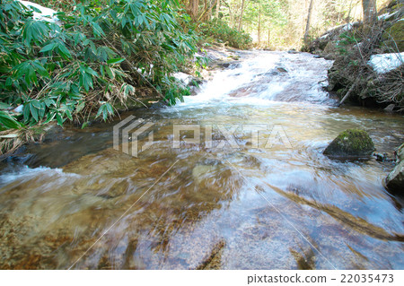 Flow of the flat of the Kiso River source area, Floor waves saw flooring (Hiradaru) Flow of the flat of the Kiso River source area, Floor waves saw flooring (Hiradaru) 22035473