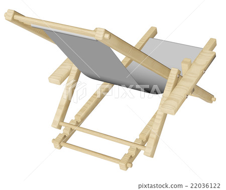 Wooden beach deck chair isolated on white Wooden beach deck chair isolated on white 22036122