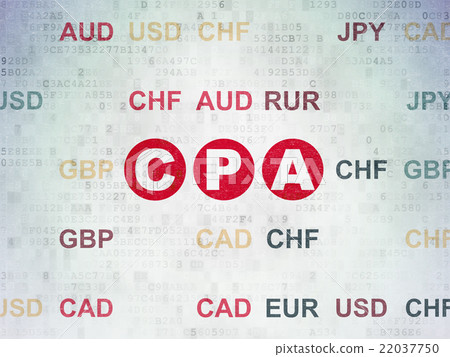 Finance concept: CPA on Digital Data Paper Finance concept: CPA on Digital Data Paper 22037750