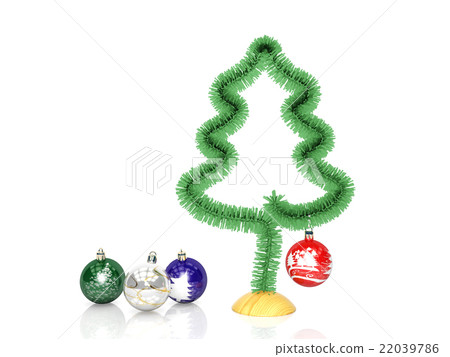 Christmas decorations isolated on white background 22039786