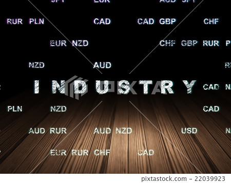 Finance concept: Industry in grunge dark room Finance concept: Industry in grunge dark room 22039923