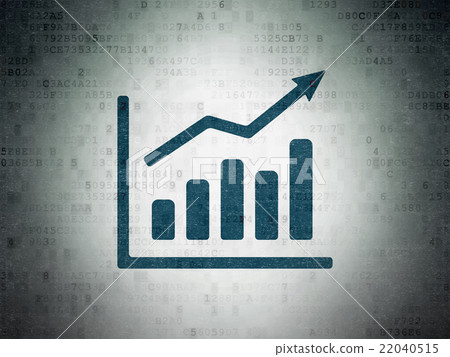 Marketing concept: Growth Graph on Digital Data Marketing concept: Growth Graph on Digital Data 22040515