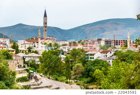 View of Mostar old town - Herzegovina View of Mostar old town - Herzegovina 22043591