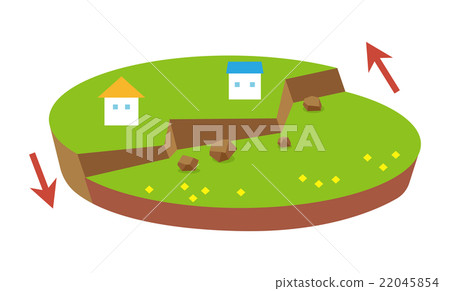 Earthquake area cracking active fault [Disaster · Series] 22045854