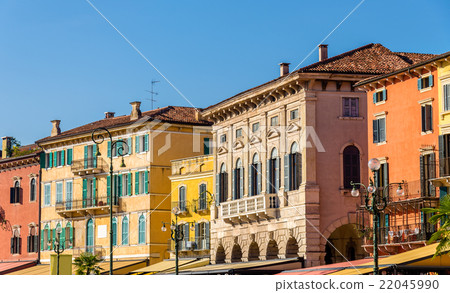 Buildings on Piazza Bra in Verona - Italy 22045990