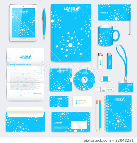 Blue set of vector corporate identity template Blue set of vector corporate identity template 22048281