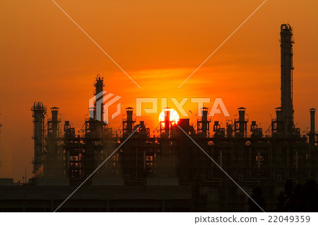 Silhouette of a factory 22049359