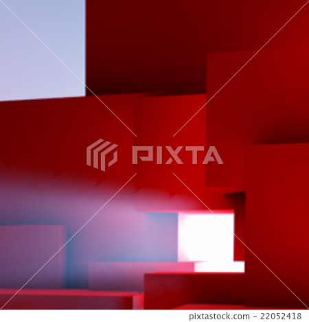 Abstract background with overlapping cubes 22052418