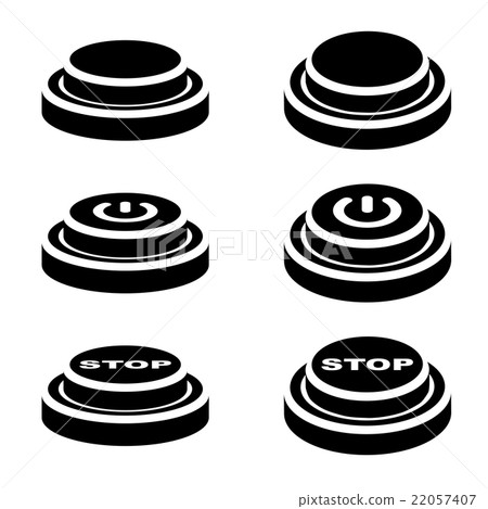 start stop knob button black symbols 22057407