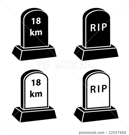 3d milestone tombstone black symbols 3d milestone tombstone black symbols 22057408