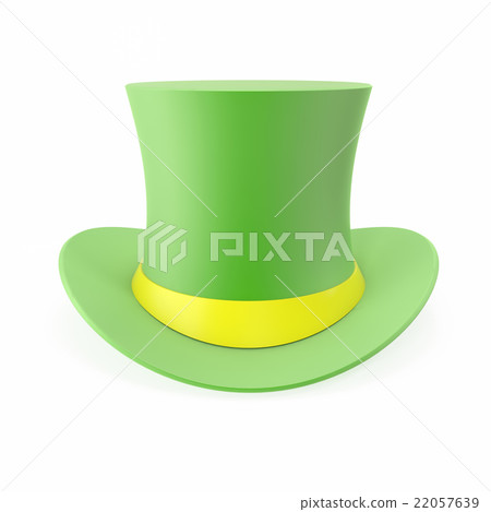 Green Top Hat, St Patricks hat. Isolated on white 22057639