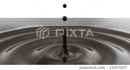 Coffee splash after the dropping. 22057657