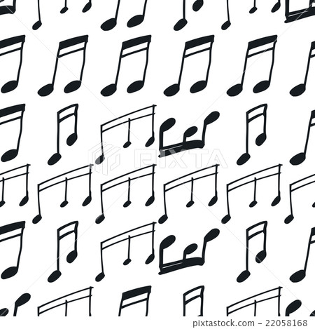 Seamless pattern with music notes 22058168