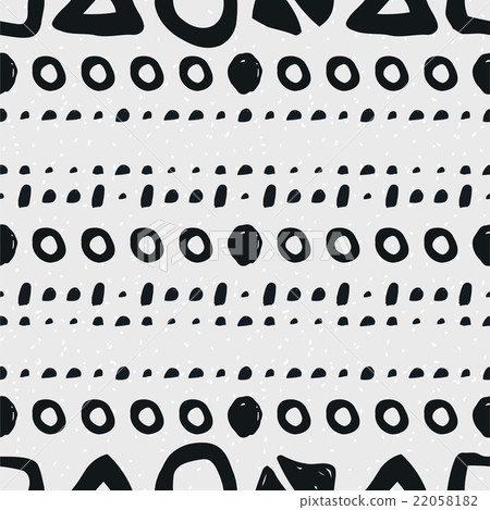 Hand-drawn geometric seamless pattern  22058182