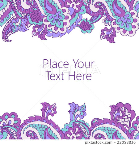 Abstract paisley border 22058836