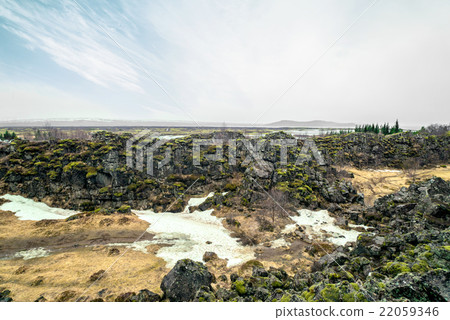Ice age landscape from Thingvellir national park 22059346