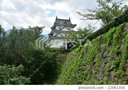 Uenawajima castle tower from Sanno Monster Uenawajima castle tower from Sanno Monster 22061308