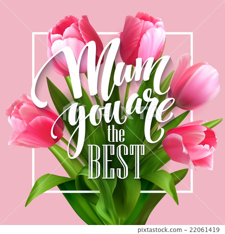 Happy Mothers Day lettering. Mothers day greeting 22061419