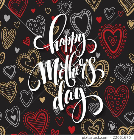 Mothers Day vector greeting card. Hand drawn 22061670