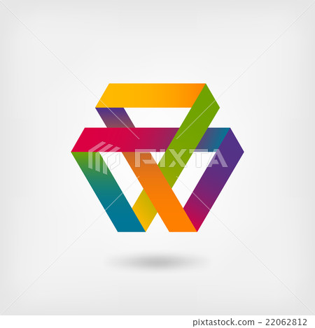 Mobius strip multi-color symbol Mobius strip multi-color symbol 22062812