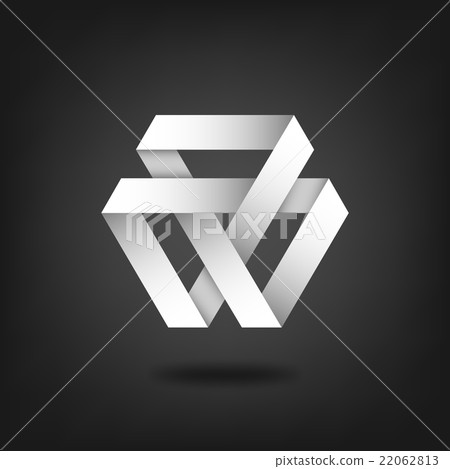 Mobius strip symbol on black background Mobius strip symbol on black background 22062813