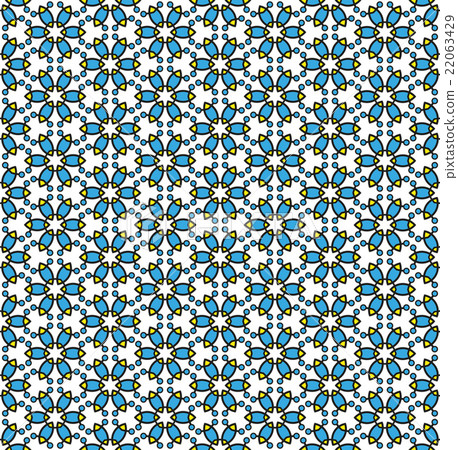 textile pattern abstract blue flowers 22063429