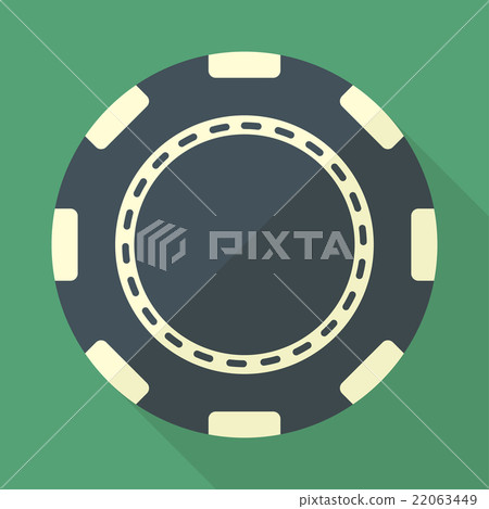 Casino gambling chip vector flat icon 22063449