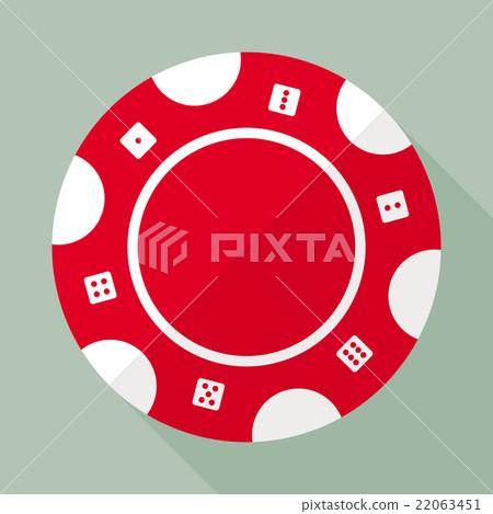 Casino gambling chip vector flat icon Casino gambling chip vector flat icon 22063451
