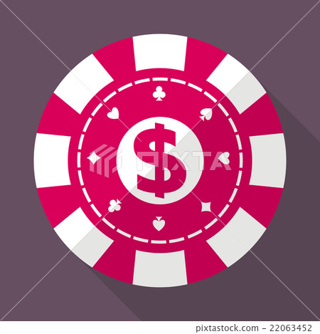 Casino gambling chip vector flat icon Casino gambling chip vector flat icon 22063452