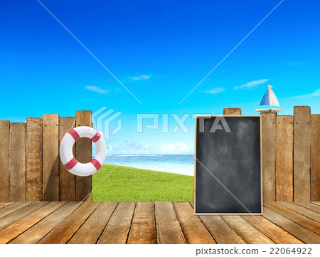 Vaction Leisure Beach Buoy Placard Grass Ocean Concept Vaction Leisure Beach Buoy Placard Grass Ocean Concept 22064922