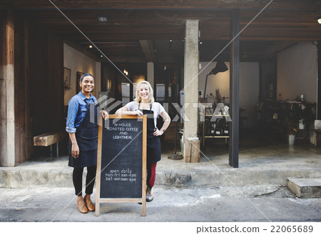 Cafeteria Barista Waitress Contemporary Bistro Concept Cafeteria Barista Waitress Contemporary Bistro Concept 22065689