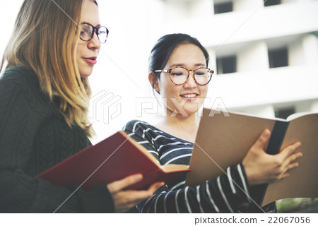 Students Women Brainstorming Project Discussion Concept Students Women Brainstorming Project Discussion Concept 22067056