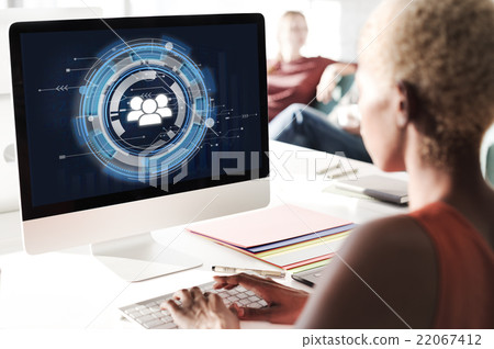 Technology Team People Hud Teamwork Concept Technology Team People Hud Teamwork Concept 22067412