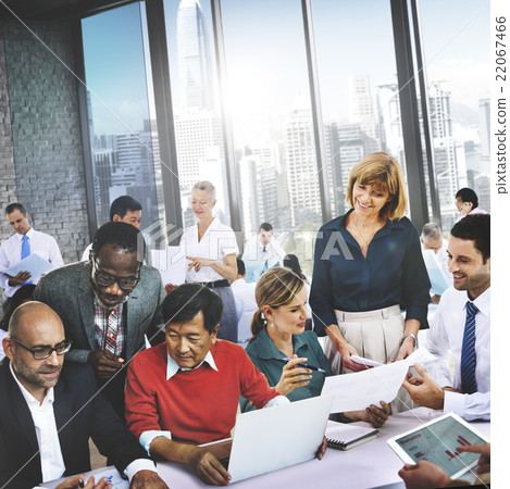 Business People Office Working Discussion Team Concept Business People Office Working Discussion Team Concept 22067466