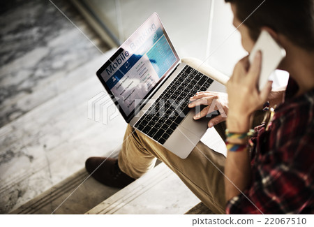 Mobile Banking Accounting Balancing Internet Concept 22067510
