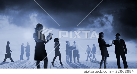 Silhouette Business People Discussion Communication Meeting Conc Silhouette Business People Discussion Communication Meeting Conc 22068094