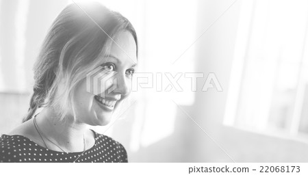 Businesswoman Cheerful Smiling Beautiful Smart Concept Businesswoman Cheerful Smiling Beautiful Smart Concept 22068173