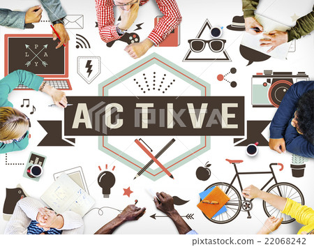 Active Energetic Action Fitness Health Lifestyle Concept 22068242