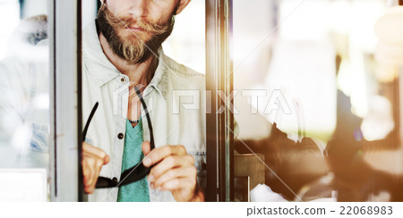 Man Hipster Break Casual Vision Cafe Relax Concept 22068983