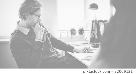Focusing Thinking Planning Office Worker Business Concept 22069121