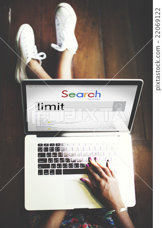 Woman Connection Laptop Interneet Search Concept 22069122